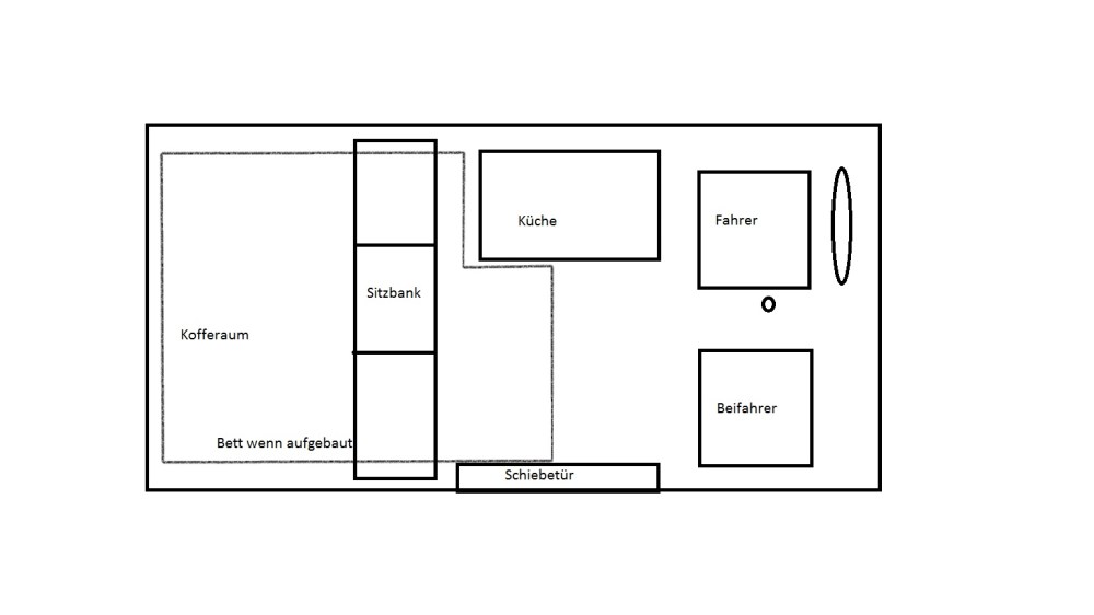 Bett T4 schnell gebaut Grundriss